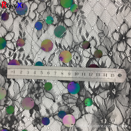 12MM 18MM Glitter Bag Mesh Sequin Lace Fabric